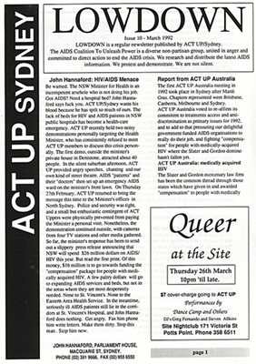 ACTUP Lowdown