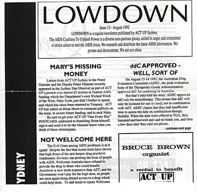 ACTUP Lowdown