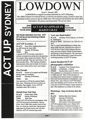 ACTUP Lowdown