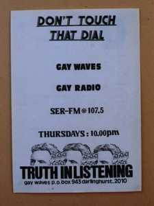 GAY WAVES (Sydney) Circa 1986-7